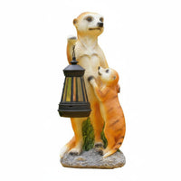 Meerkat Solar Lamp Auto On/deactivate Solar Powered Meerkat Figure Garden Creature Lantern Weatherproof Outdoor Decoration
