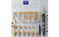 Interchangeable Heads Hot-Melt Insert Nut Soldering Kit Transparent Storage Case Insert Nut Soldering Iron Compartment Organizer