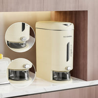 Rice Dispenser with Measuring Cup Countertop Rice Dispenser Upright Space-Saving for Kitchen, Pantry