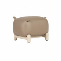 Solid Wood Frame Piglet-Shaped Ottoman Extra Seating Upholstered Accent Stool 150kg Load Capacity Household Furniture Comfortable for Homeowners, Apartment Dwellers, Living Room, Entryway, Bedroom, Playroom