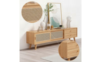 TV Cabinet Solid Wood Wooden TV Cabinet Fully Assembled Entertainment Center for Living Room, Small Apartments