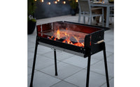 Heat-Resistant Foldable Charcoal Barbecue Heavy Duty Charcoal Grill with Storage Shelf Versatile Foldable Barbecue Grill Hygienic for Campers, Camping