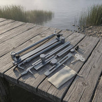 Anti-Slip Adjustable Fishing Rod Holder Screw-Locking Telescopic Rod Holder Knurled Telescopic Fishing Mount Sliding