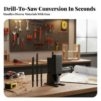 Electric Drill Reciprocating Saw Adapter Versatile Drill to Saw Converter Head Portable for Woodworkers, Homeowners, Carpentry, Workshop, Garage