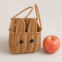Square Storage Basket, Woven Basket 16x16x17cm, Shelf Baskets with Handles, Small Basket for Shelf, Kitchen, Bathroom, Toys