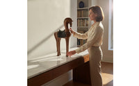 Horse Figurine with Pedestal Decorative Horse Figurine Minimalist Sculpture for Living Room, Office, Study
