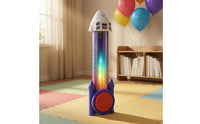 No-Drill Wall-Mounted Boxing Game Machine Spacecraft-Shaped-Shaped Children's Boxing Coach Light Rhythm Interactive Punching Coach Digital Display for Home
