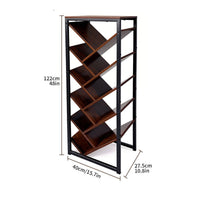 Leaning Tree Shelf Modern Exposed Shelf Bookcase Space-Saving
