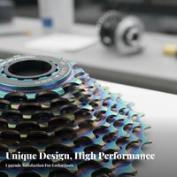 11-Ratio Road Bike Cassette Smooth Gearing Cycle Cassette Wear-Resistant Colorful Cycle Flywheel for Biking Enthusiasts, Daily Commuting