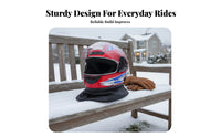 Full Face Helmet Anti-Fog Visor Electric Vehicle Helmet Four-Season Secure Headwear for Cyclist S, Adults, Winter Riding, Daily Commuting