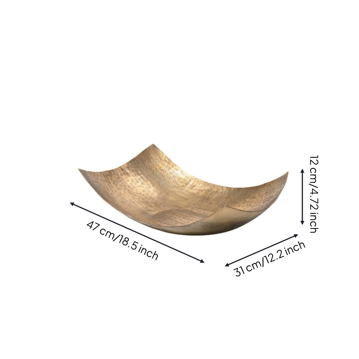 Aluminum Tray Textured Hammered Metal Bowl Sculptural Bowl Artisanal Decorative Dish Versatile for Tabletop Decor