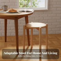 Backless Design Stackable Round Stool Space-Saving Dining Seat Sturdy Construction Indoor Furniture Portable for Apartment Dwellers, households, Kitchen, Small Apartments, Dorm Room, Classroom