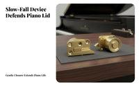 Grand Piano Lid Slow Close Mechanism Silent Operation for Recording Studios