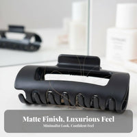 Large Fastener Frosted Finish Silicone Jaw Fastener Rectangular Hair Grip Soft Material Secure Hold for Women