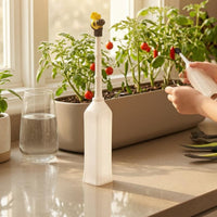 Handheld Vibrating Pollinator Long Stem Electric Plant Pollinator Pollination Brush White for Greenhouse, Indoor Crops
