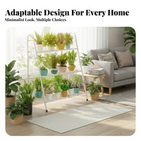 Floor-Standing Multi-Tier Pot Stand Modern design 3-Tier Stepped Plant Stand Space-Saving Flower Shelf Sturdy Frame for Gardeners, Homeowners, Apartment Dwellers, Living Room, Balcony, Indoor, Outdoor