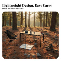 Portable Adjustable Height Camping Table Easy to Set Up Adjustable Height Outdoor Table Sturdy & Long-Lasting Hanging Slots for Travelers, Picnickers, Travel, Picnic, Tailgating, Backyard