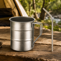 Stainless Steel Beer Mug Tumbler Thermos Vacuum Insulated Vintage Style For Home