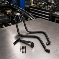 Oil Catch Can Set with Hoses Adjustable Oil Separator Tank Billet Aluminum Car Part for Engine Bay