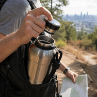 Insulated Water Bottle with Handle - Large Capacity Portable Thermos for Students & Office