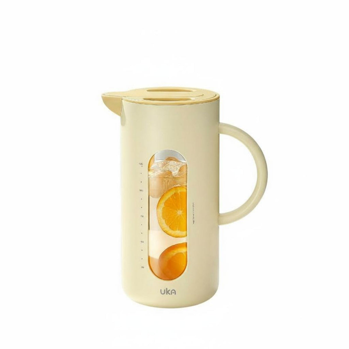 Large Capacity Glass Pitcher with Lid Sturdy Hot Cold Water Carafe Ergonomic Handle for Families, Kitchen, Refrigerator, Outdoor Gatherings