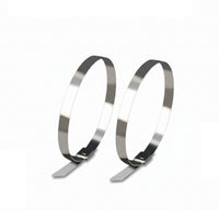 100 Pieces Stainless Steel Wire Tie Resistant Stainless Steel Zip Tie Automatic-Locking Metal Strap Rust-Resistant for Outdoor