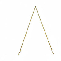 Gold Triangle Wedding Arch Portable Triangular Ceremony Arch Stand Weather-Resistant Wedding Backdrop Stand for Photo