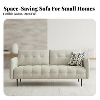Nordic stylish 2-Seater Loveseat Modern Design Upholstered Two-Seater Small Space suitable for Sofa Minimalist design and aesthetic for Apartment Dwellers, pairs, property owners, Living Room, Lounge Area, Bedroom, Office