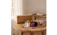 Colorful Fishing Game with Stacking Cups Educational Wooden Fishing Game Fine Motor Color Sorting Toy Interactive for Tabletop