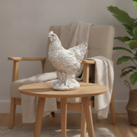 Chicken Figurine Farmhouse Cockerel Figurine Hand-Painted for Collectors