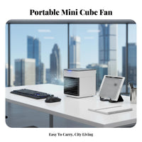 3-in-1 Function Portable Air Conditioner Fan Energy Saving USB Mini Air Cooler Quiet Operation for Office Workers, Students, Desk, Dorm Room