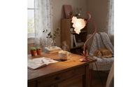 Green Flower Desk Lamp Decorative Indoor Lighting Flexible Gooseneck for Bedside