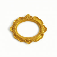 Baroque Frame Miniature Ornate Frame Small Oval for Photographers, Tabletop Decor, Flat Lays