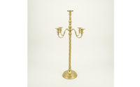 Candelabra Gold Candelabrum Candle Holder with Five Arms Metal Decor Elegant for Wedding Planners, Weddings, Banquets