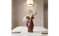 Geometric Vase Modern Faceted Vase Contemporary Flower Holder for Centerpiece