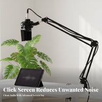 Condenser Audio Device Low Noise Audio Device Crystal Clear Sound Audio Equipment for Streamers, Audio Narration Artists, Live Broadcasting