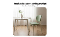 Nordic Design Stackable Molded Chair Thickened Construction Stackable Side Chair Indoor & Outdoor Use Seating Furniture Minimalist aesthetic for Cafe Owners, Homeowners, Event Planners, Restaurant, Dining Room, Balcony, rearyard