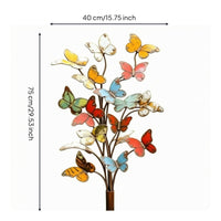 Butterfly Garden Stake Multicolored Metal Butterfly Stake Pointed Base for Pots