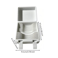 Card Box with Hinged Lid Compact Organizer Rectangular Container for Desk