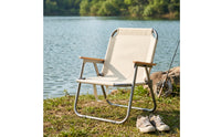 Foldable Folding Chair with Armrests Portable Camping Chair Long-Lasting Furniture Comfortable for Campers, Anglers