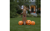 Outdoor Halloween Inflatable Tree Illuminated Spooky Tree with Pumpkins Giant Halloween Inflatable Bright for Homeowners
