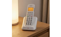 Raised Number Buttons Digital Cordless Telephone Slanted Cradle Landline Cordless Phone Memory Keys Desktop Phone Handset