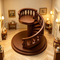 1:12 Dollhouse Miniature European Spiral Staircase Model