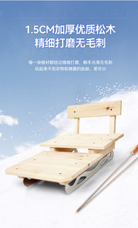 冰车儿童户外冬季滑冰车成人东北实木冰上爬犁溜冰老式冰刀雪橇车