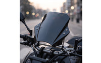 Wind Deflection Motorcycle Windshield with Mounting Hardware Curved Universal Motorcycle Windscreen Angular Windshield Mounting Kit Streamlined for Motorcyclists, Commuters, Motorcycles, Highway Riding