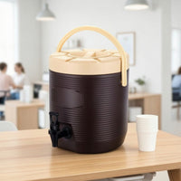Insulated Beverage Bucket with Faucet Milk Tea Bucket Resistant Thermal Drink Dispenser for Cafes, Picnics