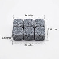 Home Bar Gift Set with 6 Whisky Stones, Premium Gift for Men and Whisky Chilling Rocks, Reusable Ice for Drinks, Essential Set Without Tongs