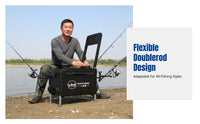 Fishing Tackle Box, Lightweight, Multi-Functional, Double Rod, No Installation, Large Capacity, Adjustable Legs, Outdoor Angling