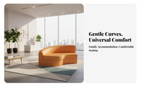 Creative Shape Curved Seating unit adaptable configuration L-Shaped Lobby Couch Modern stylistic sectional Sofa dense foam Cushions for Office personnel, Interior Designers, Business Owners, Reception Area, Waiting Room, Lounge, Breakroom