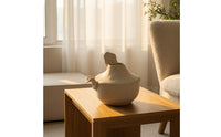 Vase with Petal Details Artistic Sculptural Vase Textured Vessel for Living Room, Lobby Area
